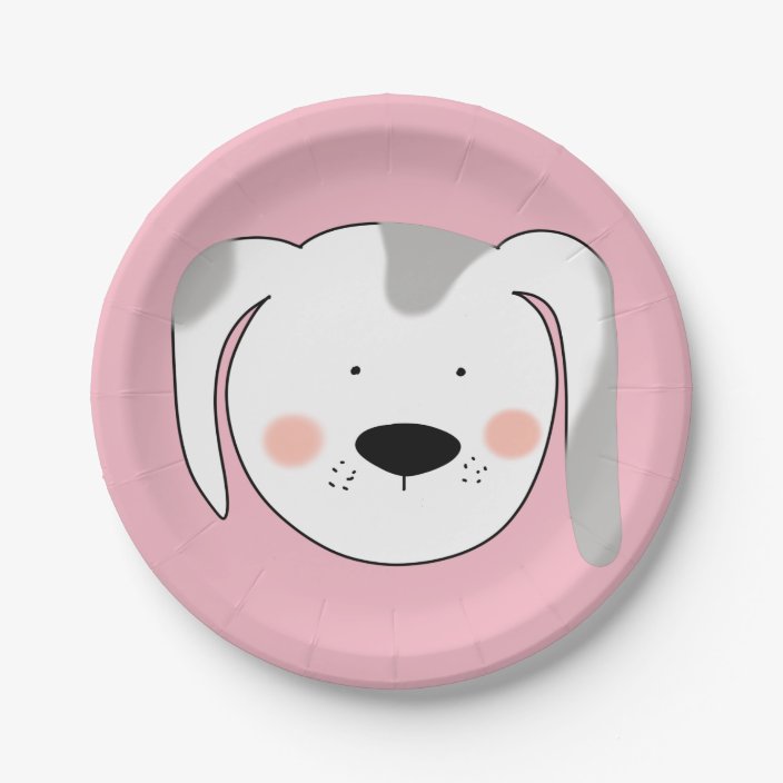 Dog Face Paper Plate