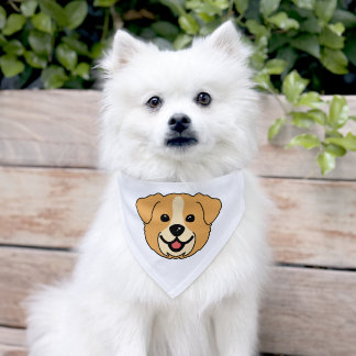 Dog Face Pet Bandana Collar
