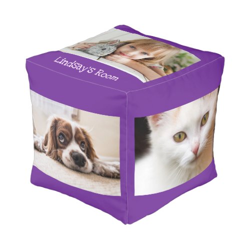 Dog Face Photo Templates Girls Room Pouf