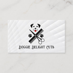 Dog Face   Puppy Paws   Grooming Business Card
