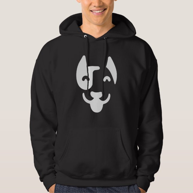 Dog Face Silhouette Hoodie (Front)