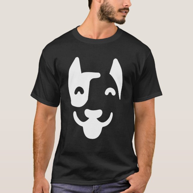 Dog Face Silhouette T-Shirt (Front)