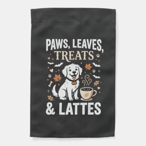 Dog Fall Latte Halloween Garden Flag