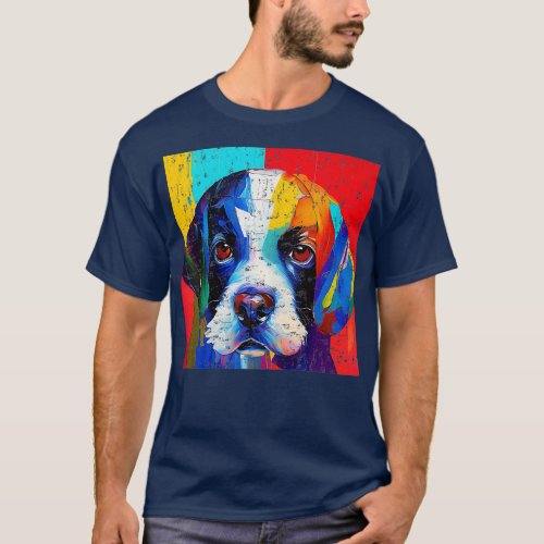 Dog fans in oil painting style for Retriever Grung T_Shirt