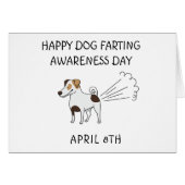 Dog Farting Awareness Day Funny Holiday Card (Front Horizontal)