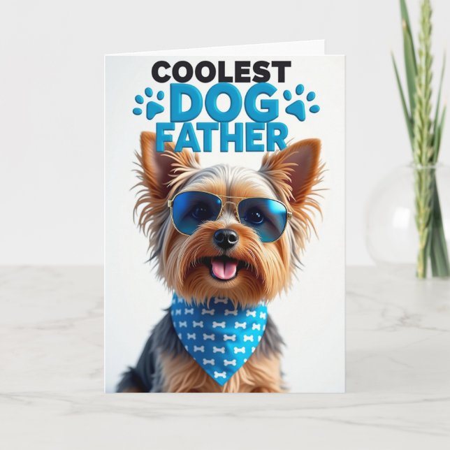 Dog Father Happy Day Aviator Card (Front)