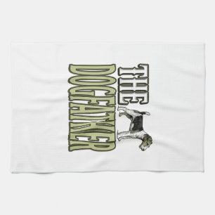 Dog Father Terrier Vintage Engraving Shirt Design_ Kitchen Towel