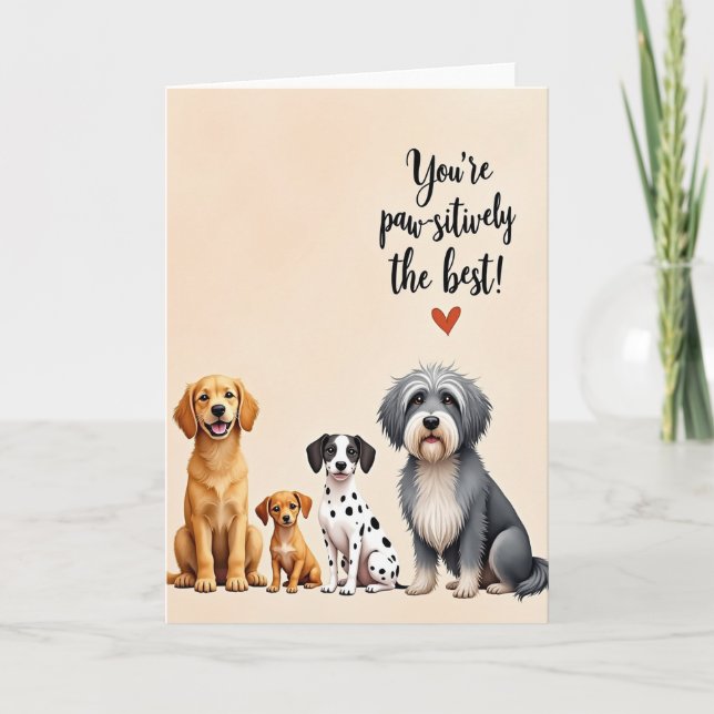 Dog Fathers Day Graphic Card (Front)