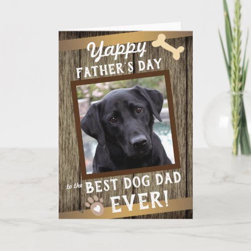 Dog Fathers Day One photo Card