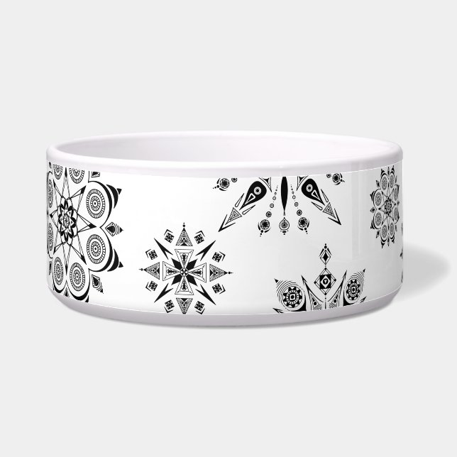 dog feed with mandalas bowl (Left)