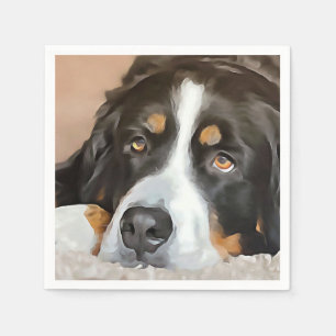 Dog, Female dog, Bernese mountain dog Napkins