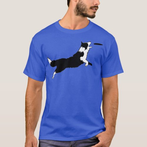 Dog Fetch Frisbee Border Collie  T_Shirt