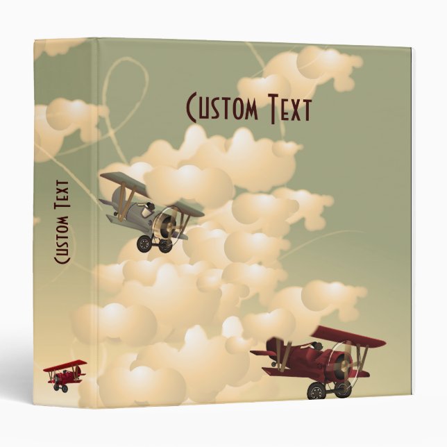 Dog Fight Sepia 3 Ring Binder (Front/Spine)