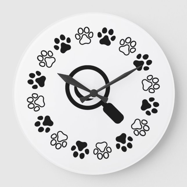 Dog,find puffy large clock (Front)