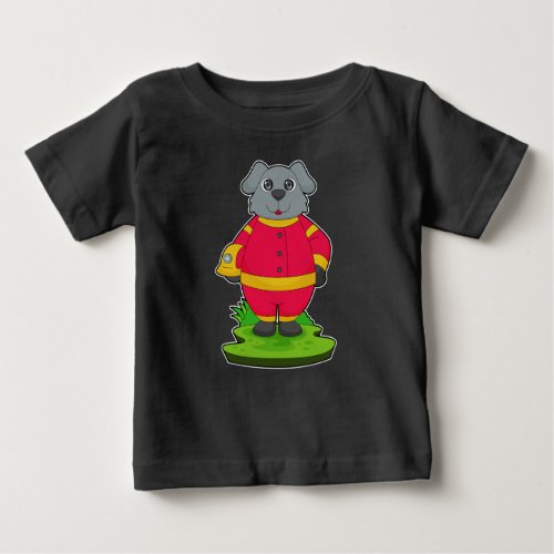 Dog Firefighter Fire department Baby T_Shirt