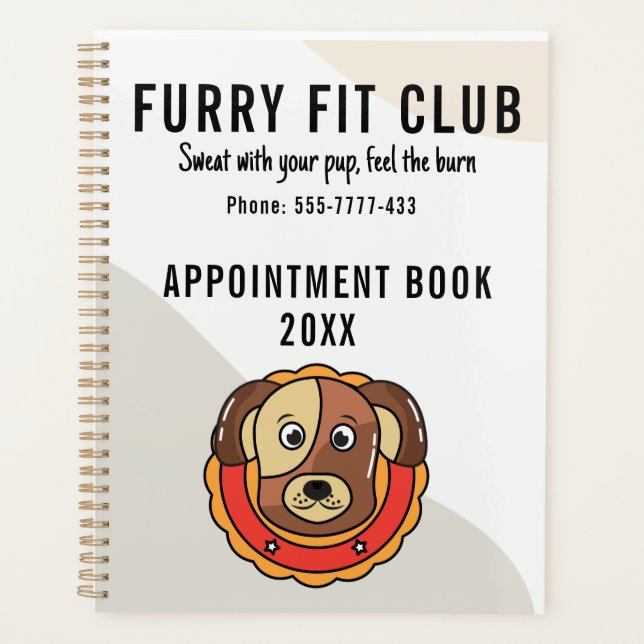 Dog Fitness & Exercise Business Appointment  Planner (Front)