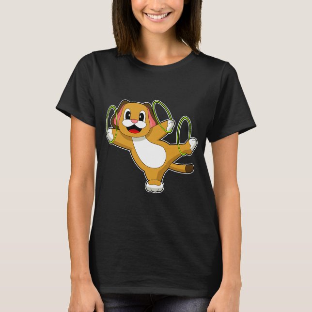 Dog Fitness Gymnastics Sports T-Shirt (Front)