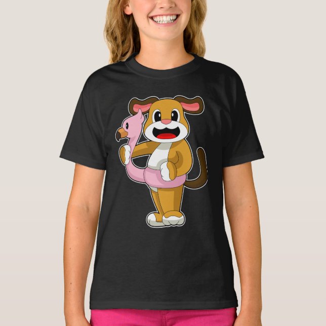 Dog Flamingo T-Shirt (Front)