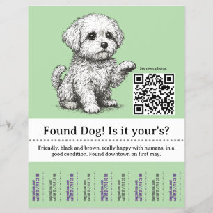 Dog Flyer Template Tear Off 