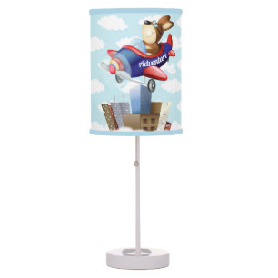Dog Flying Airplane Table Lamp