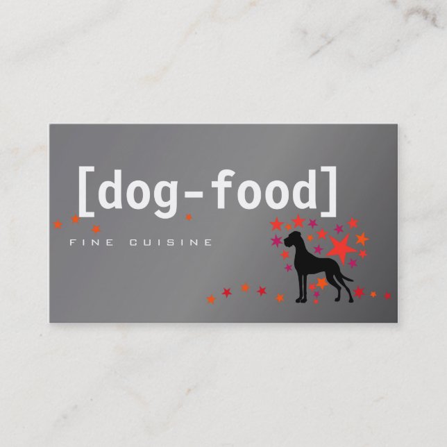 Dog Food Great DAne Business Card (Front)