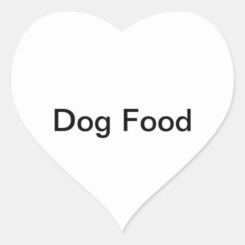 Dog Food Stickers