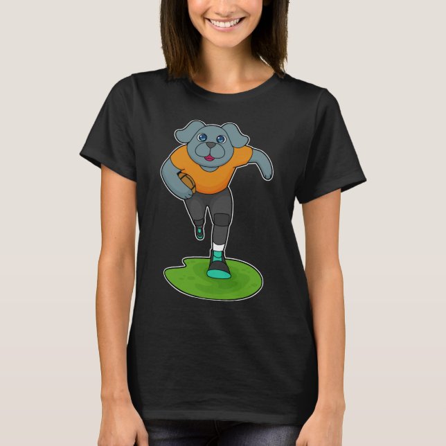 Dog Football player American football T-Shirt (Front)