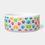 Dog footprints Ceramic Pet Bowl