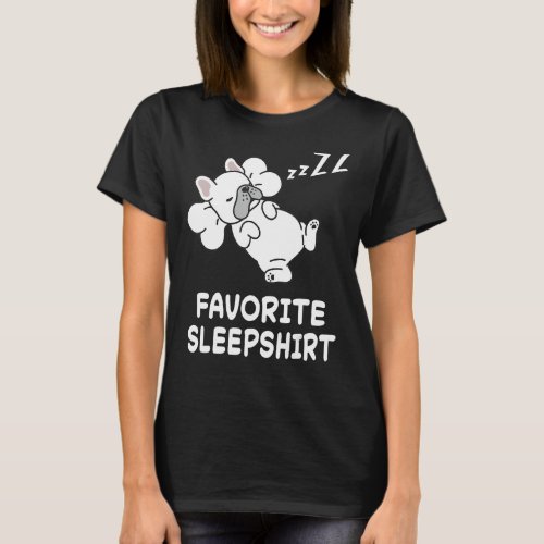 Dog French Bulldog Dogs Nap Sleeping Sleep Pajama  T_Shirt
