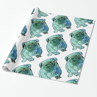 Dog French Bulldog Glossy Wrapping Paper