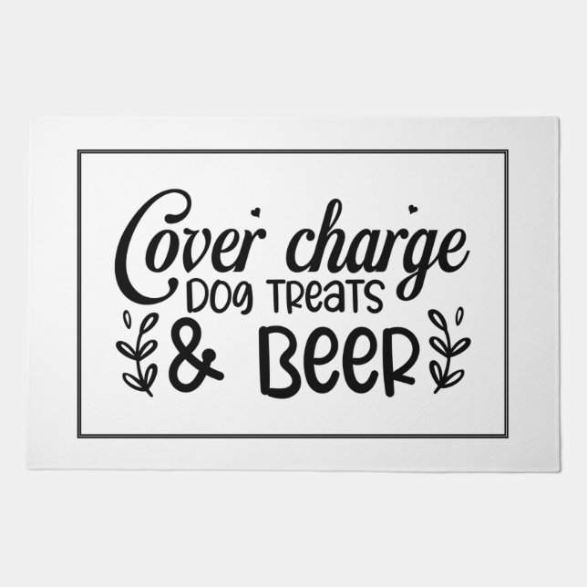 Dog-Friendly Doormat with Beer & Treats (Front)