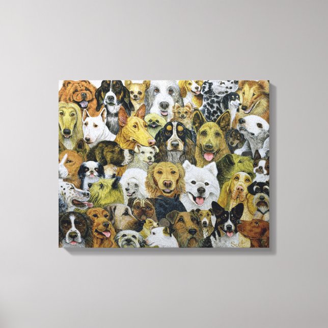 Dog Friends Canvas Print (Front)