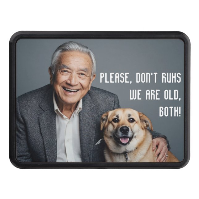 Dog friends car lover gift  hitch cover (Front)