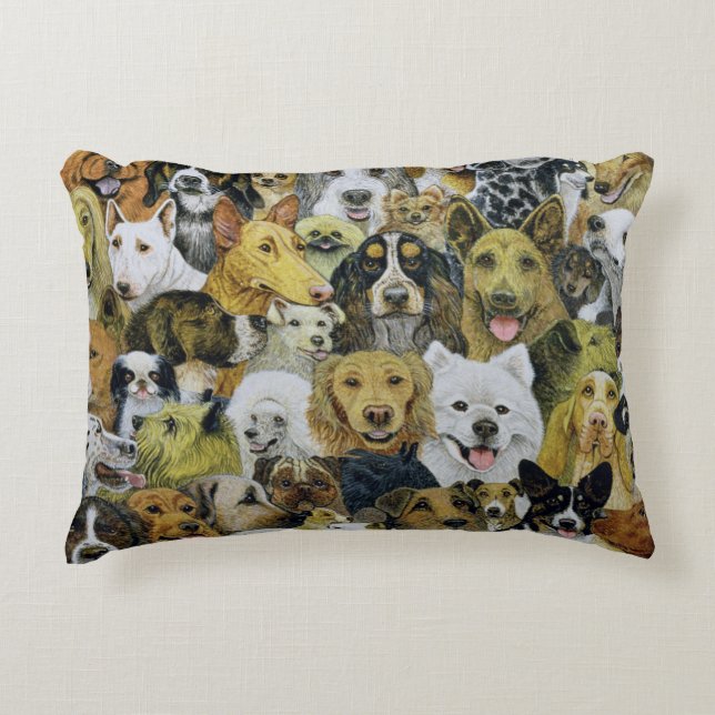 Dog Friends Decorative Pillow (Front)