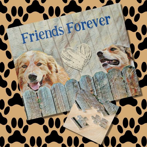 Dog Friends Forever Sweet Heart Puzzle