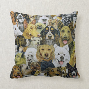 Dog Friends Throw Pillow