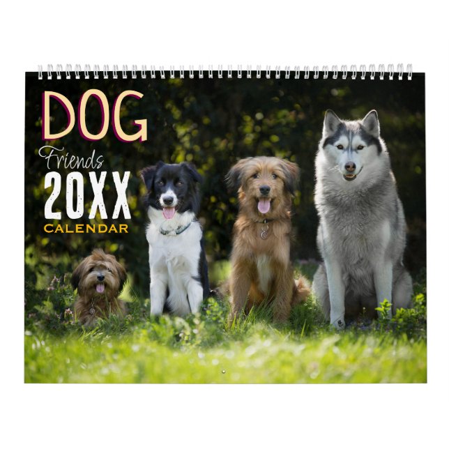Dog Friends Wall Calendar 2026 Animals (Cover)