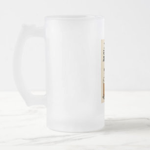 Dog Frosted Glass Beer Mug