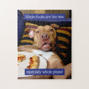 Dog Full Of Pizza Jigsaw Puzzle