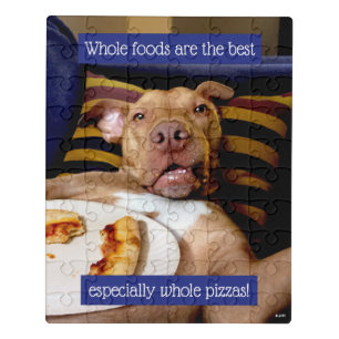 Dog Full Of Pizza Jigsaw Puzzle