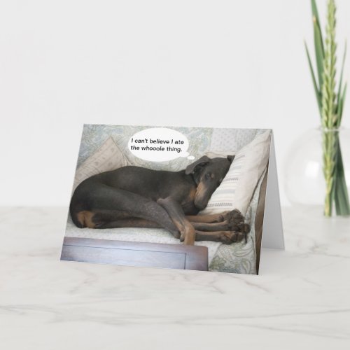 Dog funny get well card