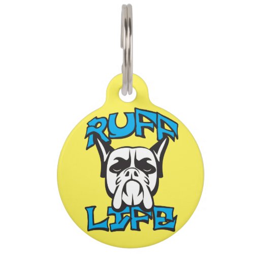 Dog Funny Novelty Pun _ Ruff Life Pet Name Tag