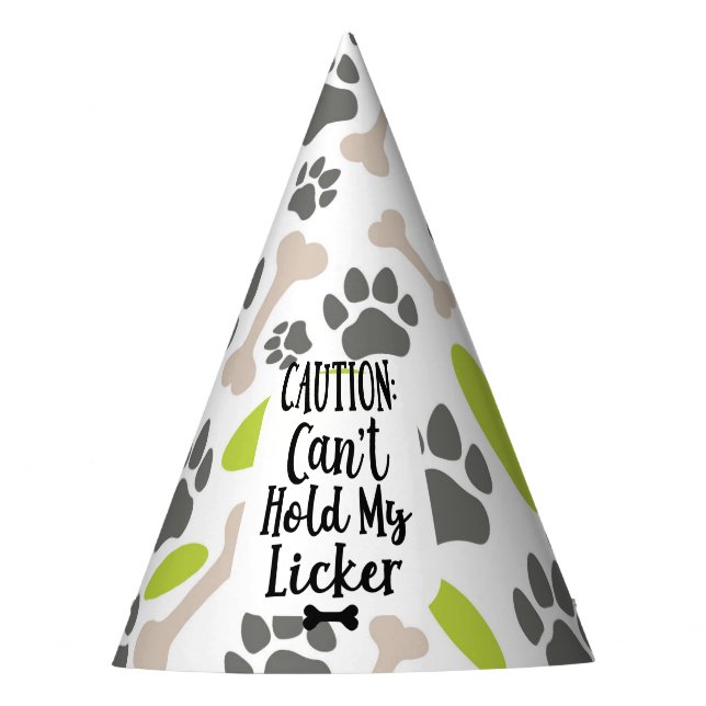 Dog Funny Quote Birthday Pawty  Party Hat (Front)