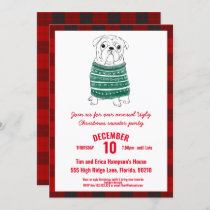 dog Funny Ugly Christmas Sweater Party Cute Invitation