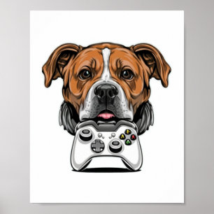 Dog Gamer - Video Game   Poster