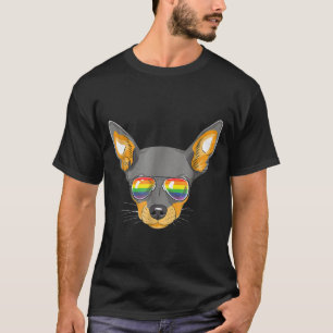 Dog Gay Pride Flag Sunglasses Lgbt T-Shirt
