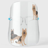 Dog German Shepherd Breed Fun Face Shield (Front)