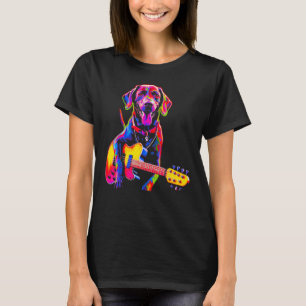 Dog German Shorthaired Pointer Guitar T-Shirt