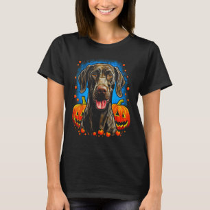 Dog German Shorthaired Pointer Halloween Pumpkin 1 T-Shirt