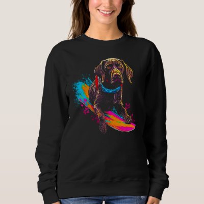 Dog German Shorthaired Pointer Snowboard Sweatshirt